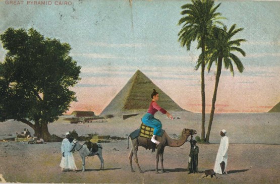 אלה רוכבת על גמל בקהיר